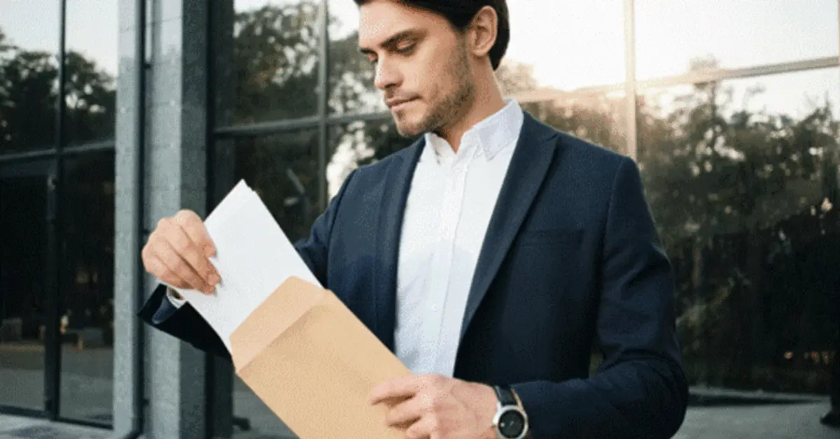 Courier delivery envelope of renewed Emirates ID