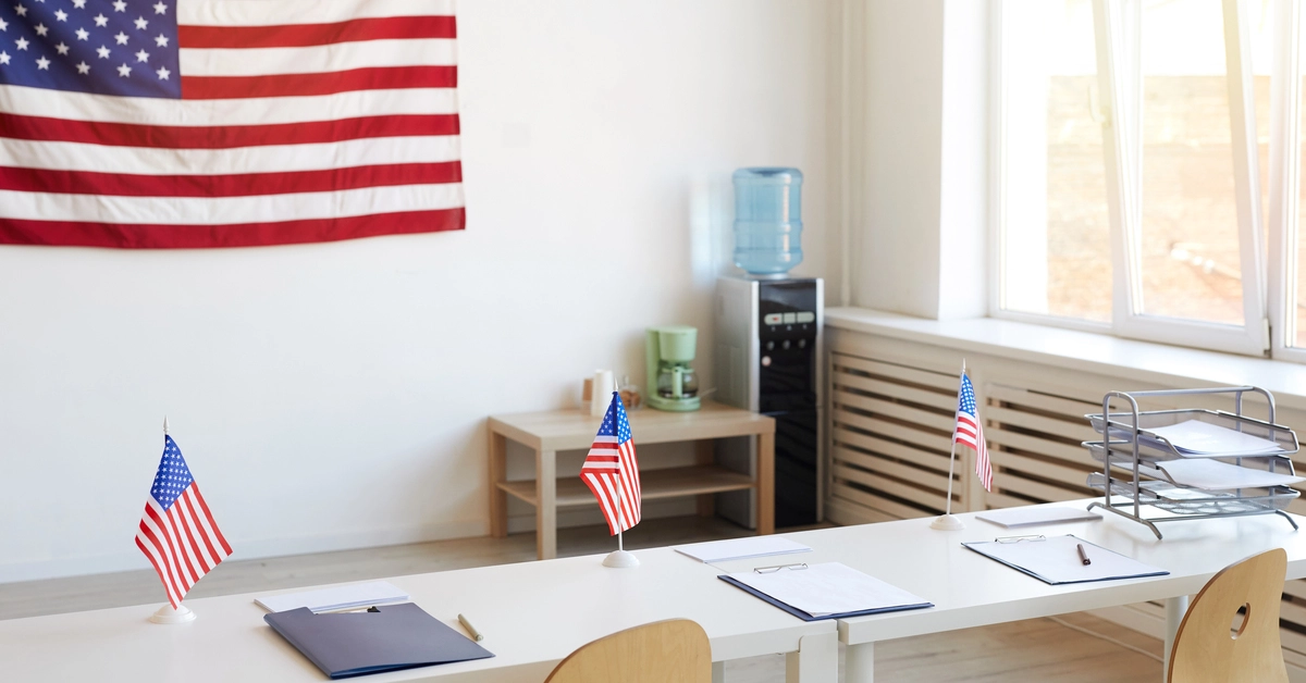 a room in an American school