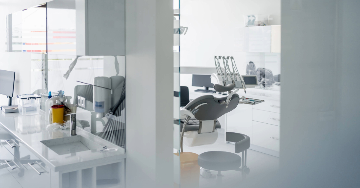 Dental chair and other accessories at a dental practice