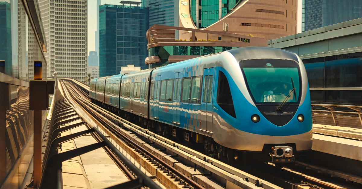 Dubai transportation train