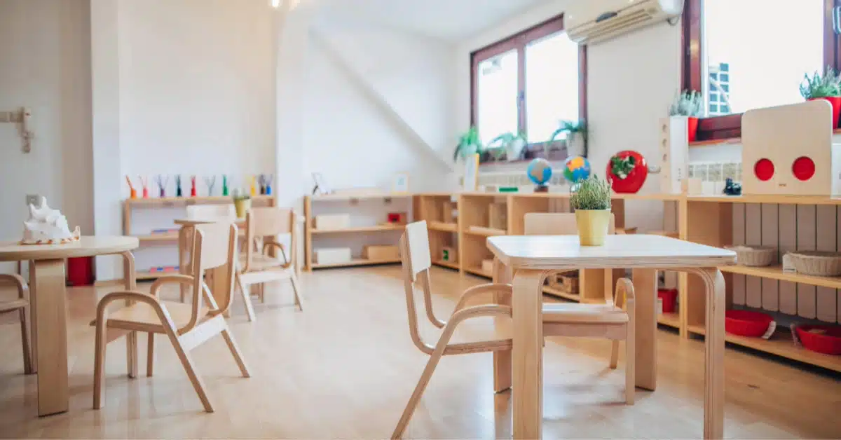 Empty nursery classroom