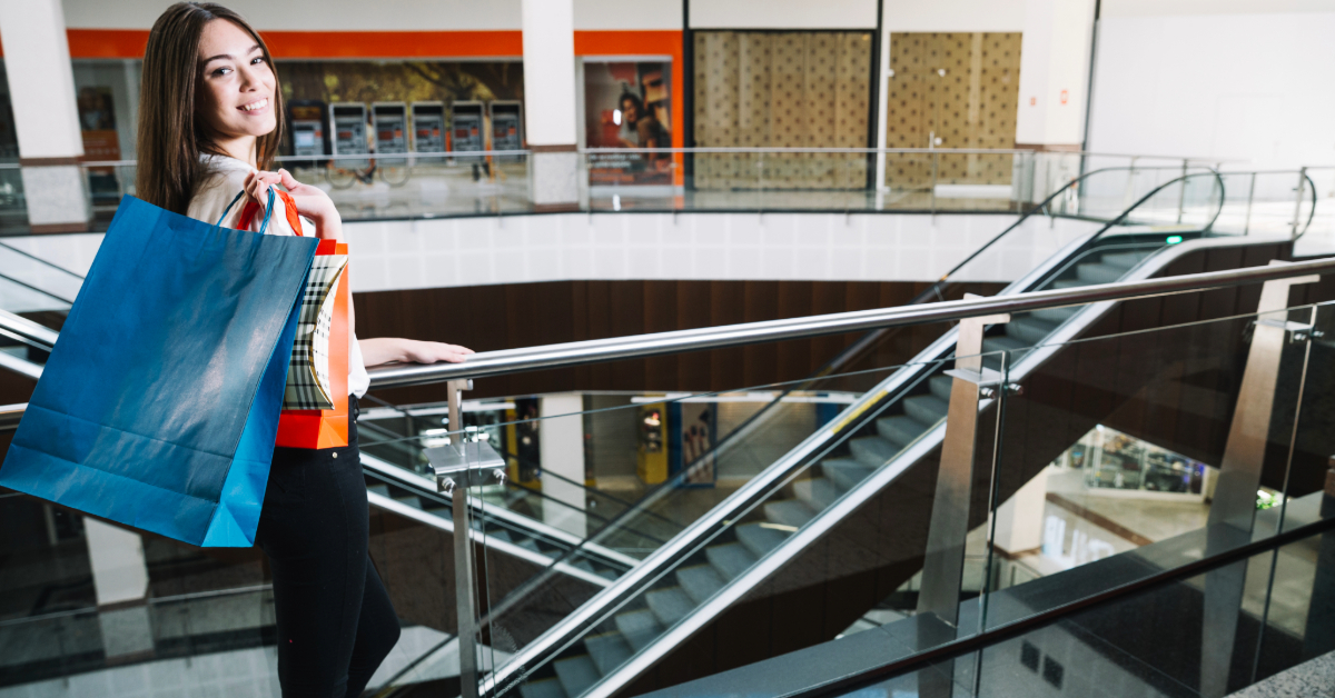 Inside a shopping Centre