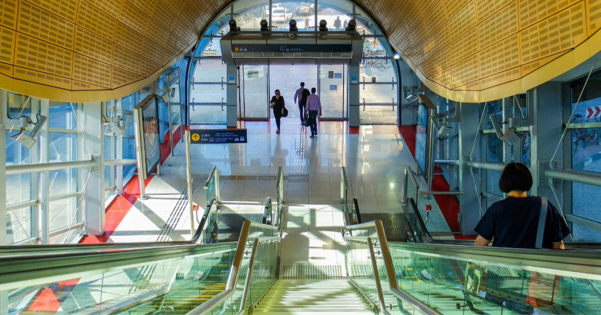 Interior of Dubai metro station
