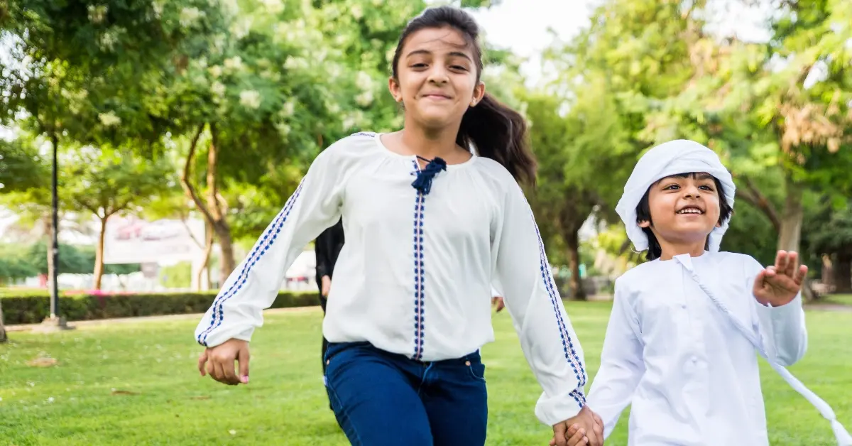 Kids playing in the park
