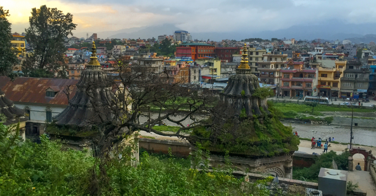 View of Kathmandu city from the Pashupatinath temple