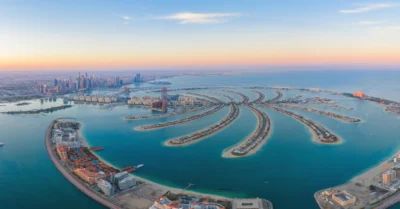 Aerial view of The Palm Jumeirah Island
