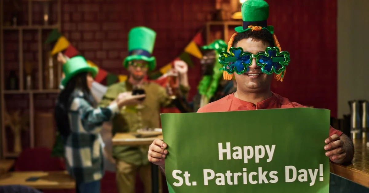 Friends celebrating St. Patrick's day in Dubai