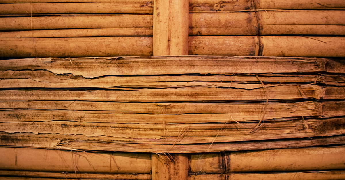 A close-up shot of the bamboo flooring