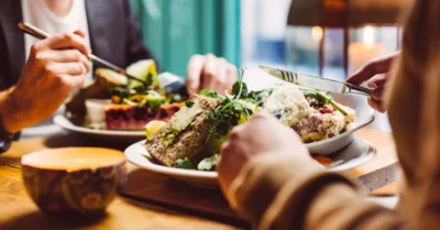 People eating at a restaurant in Mussafah