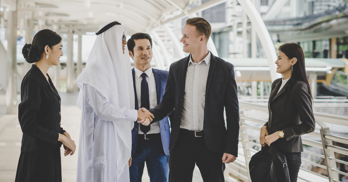 employees and business men in Dubai