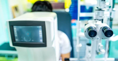 eye check up at a hospital