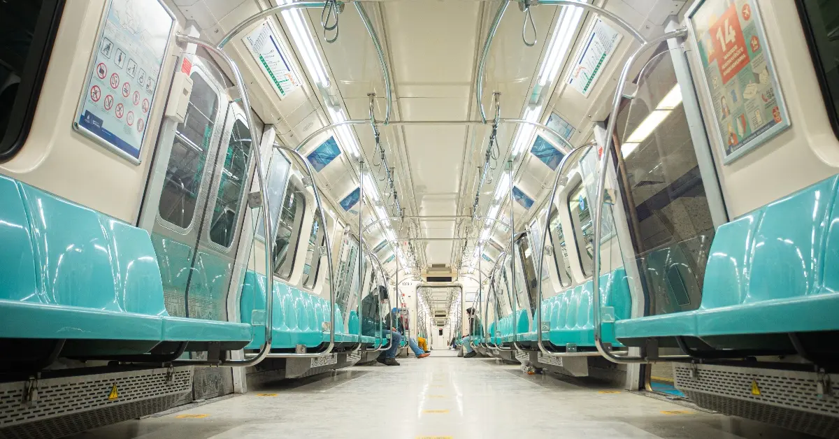 interior of a subway