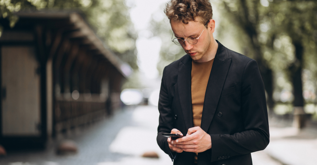 A man using his phone