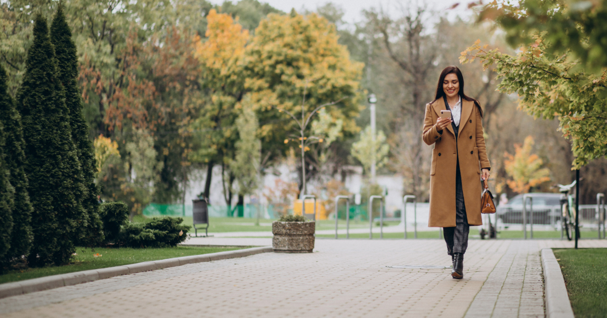 people strolling in the park