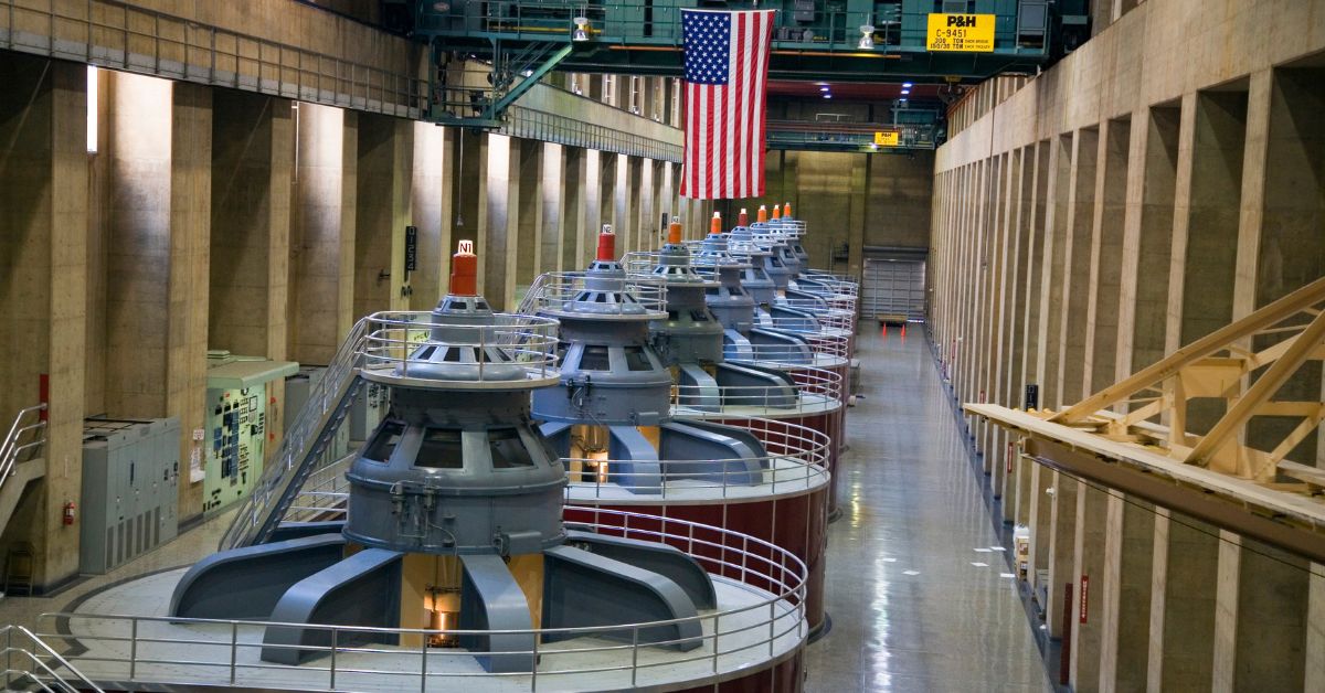 Factory with heavy machines