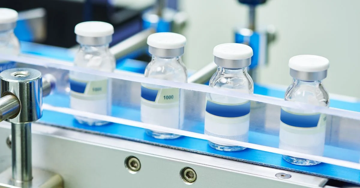 Medicine bottles in a manufacture