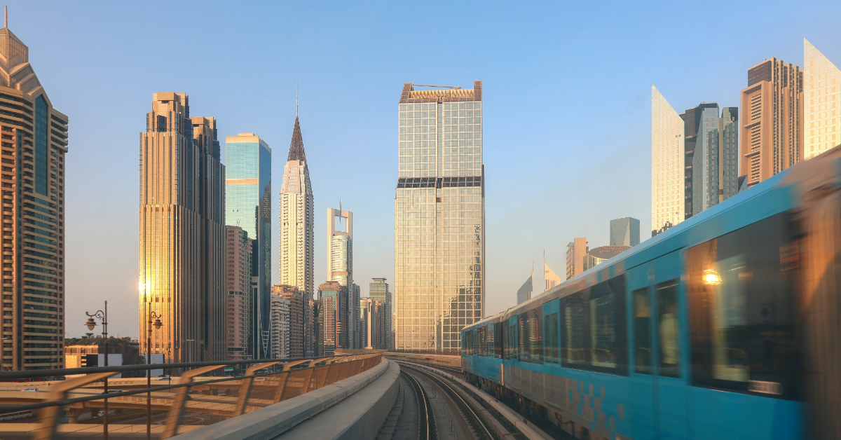 Dubai Metro on the Blue Line