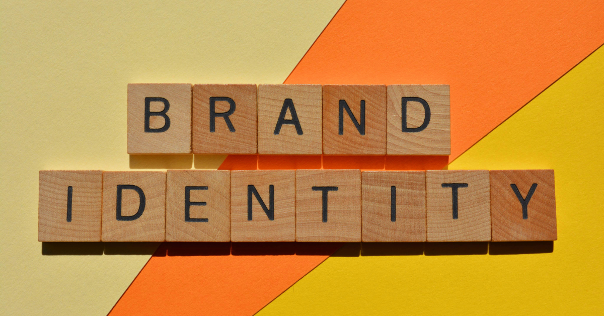 Brand Identity spelt out on blocks