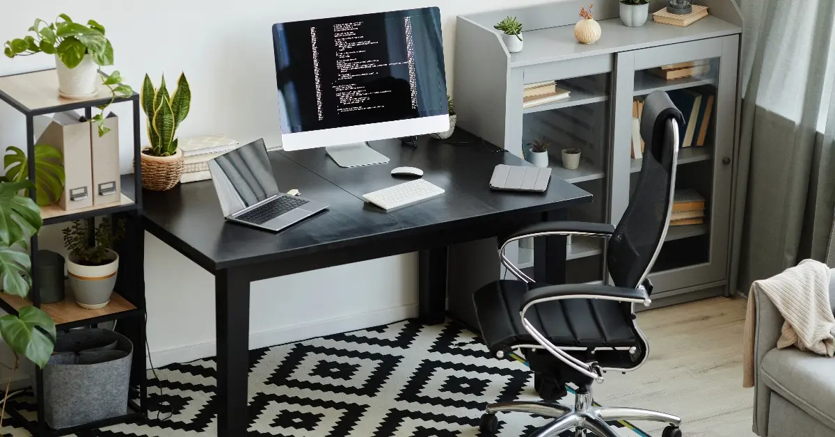 Home office with computer