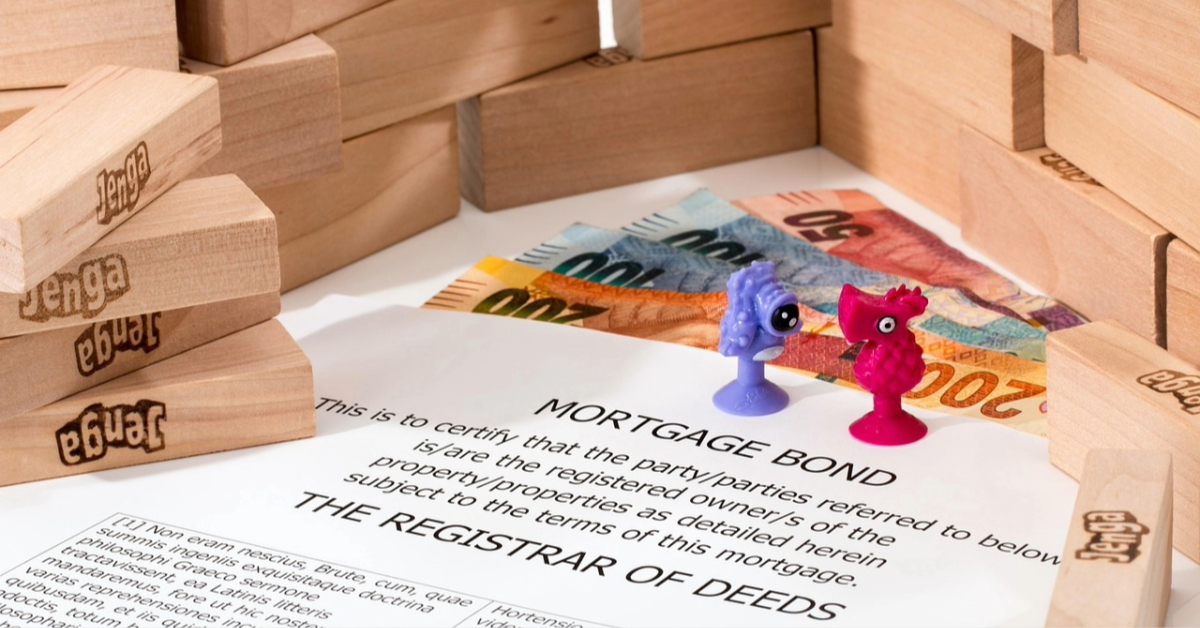 Mortgage papers placed on the table