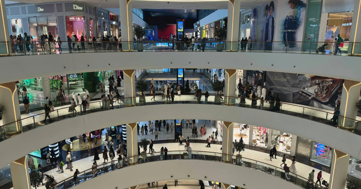 Vibrant Multi-Level Interior of Dubai Mall