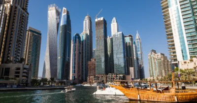 Skycrapers at dubai marina