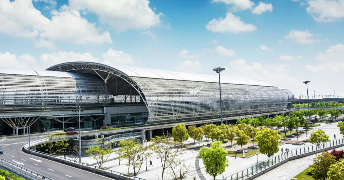 A metro station under construction