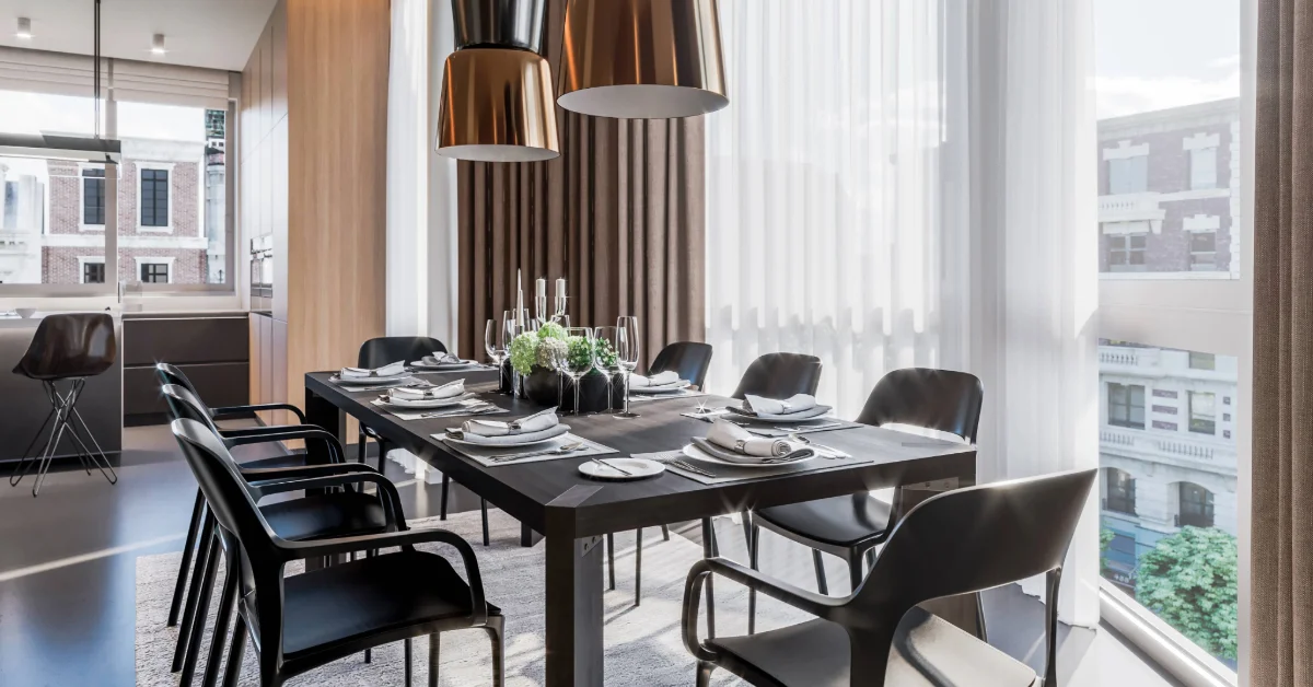 dining room in a serviced apartment