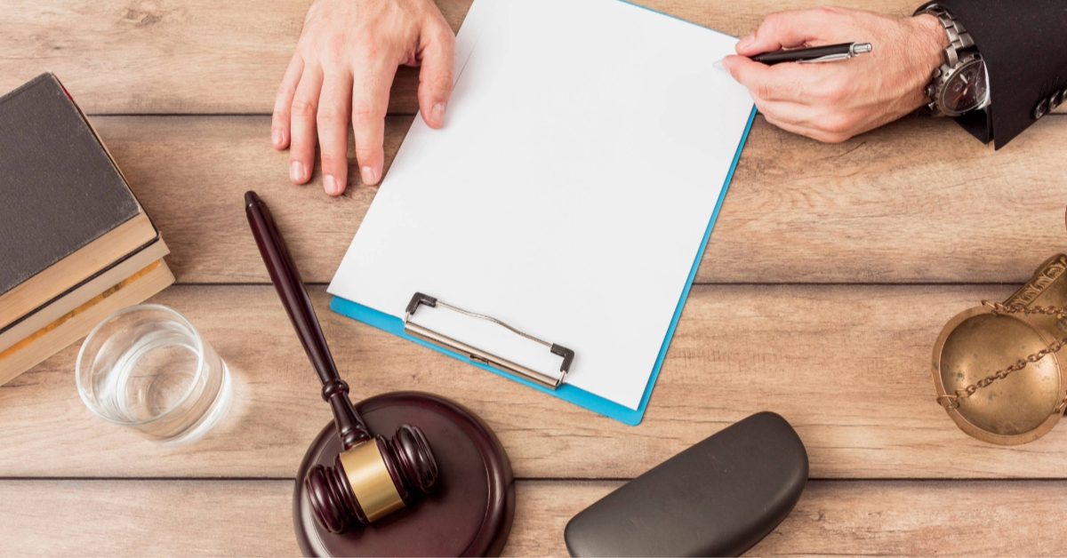 A man reviewing a document