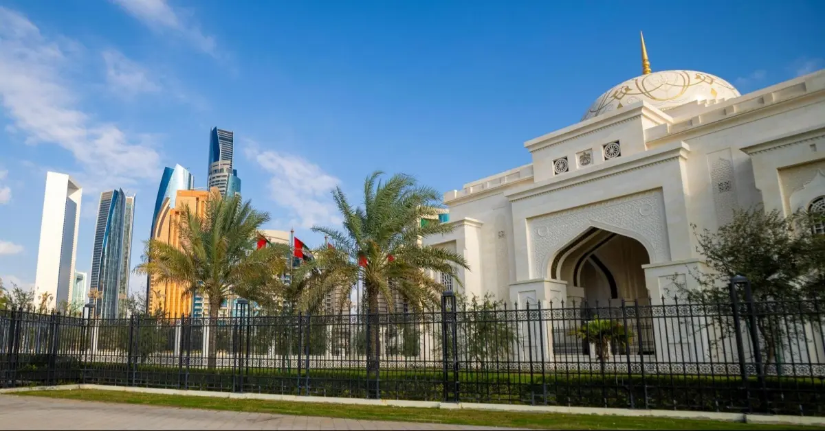 السفارة السعودية في أبوظبي الواقعة في المنطقة الدبلوماسية
