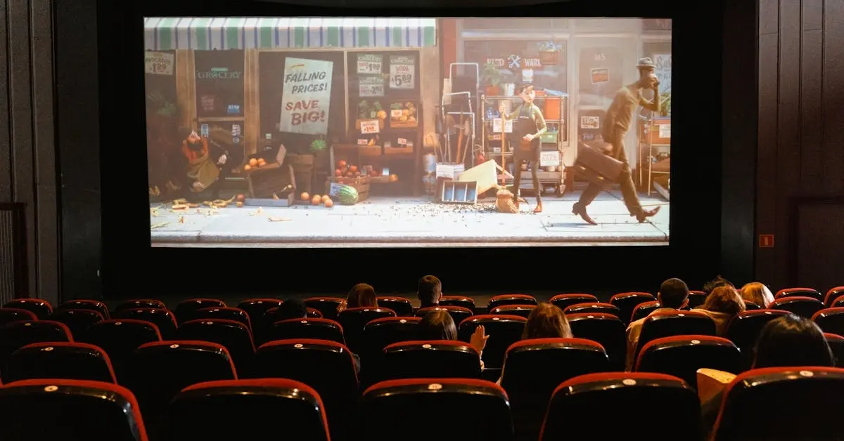 صورة داخلية توضح السينما في برجمان مول في دبي