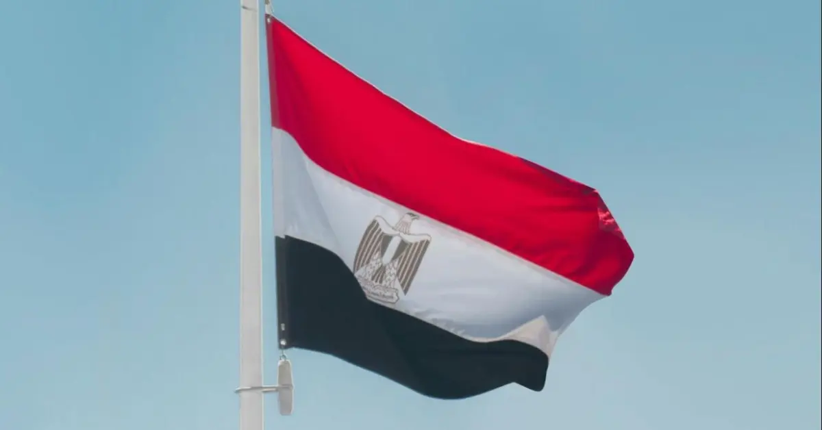 صورة لعلم جمهورية مصر العربية