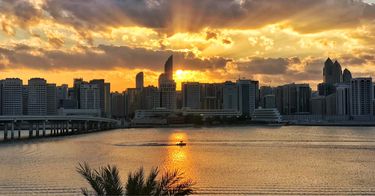 Abu Dhabi at sunset
