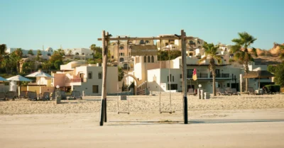 View of a hotel in front of Cove Beach