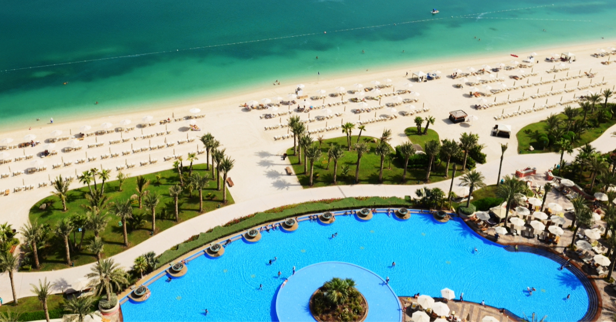 Jumeirah beach and pools