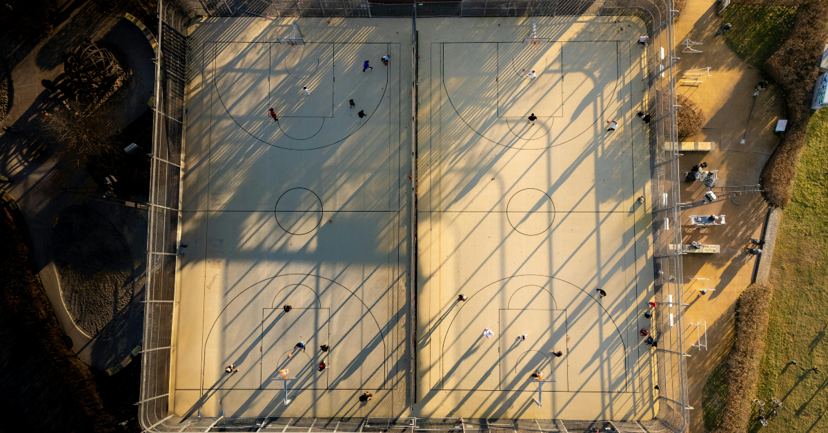 booking JLT basketball court and half-court