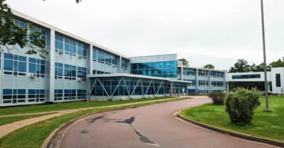 Exterior of a modern school building in Al Ain