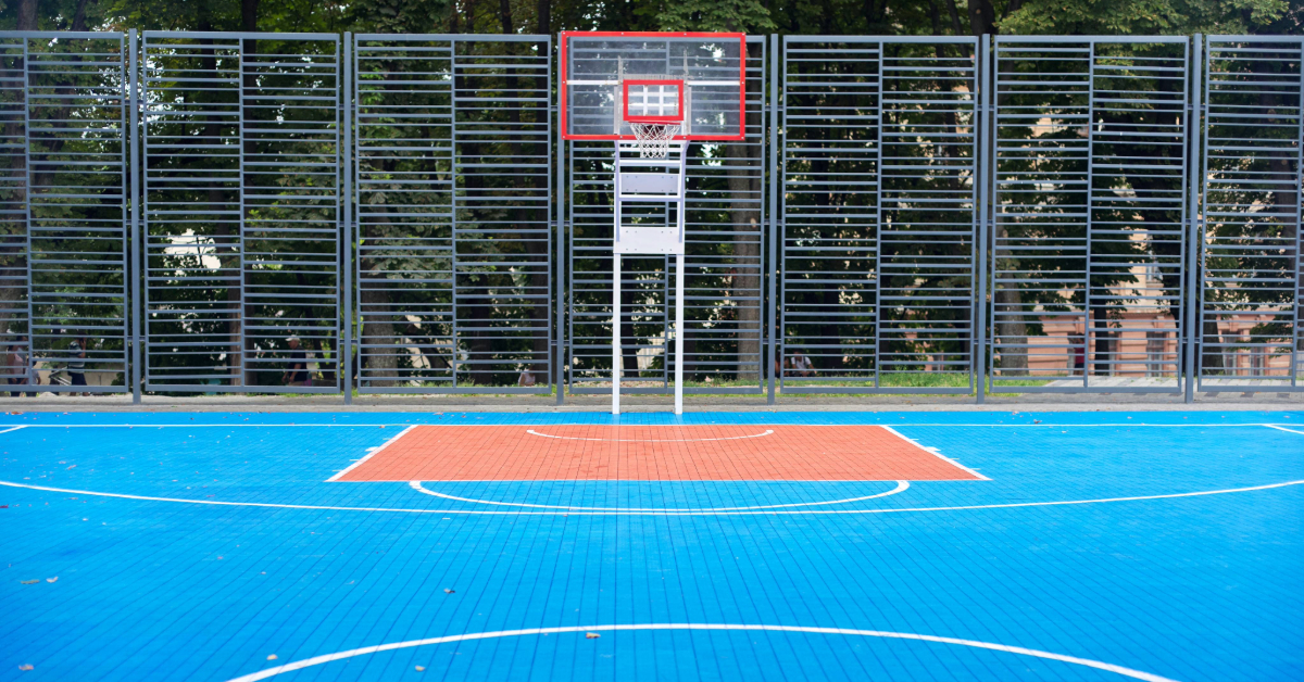 Outdoor basketball court in Ajman