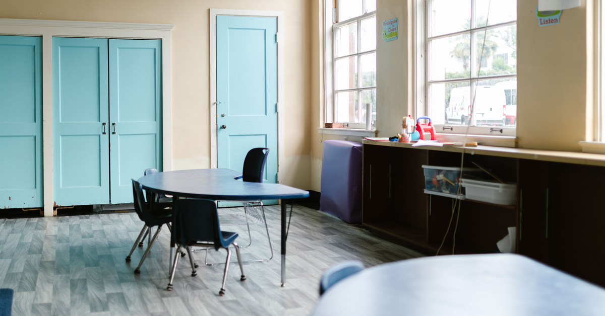 Interior of a classroom