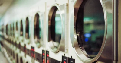 Multiple washing machines in the laundry room