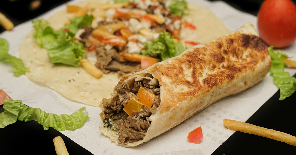 Shawarma wrapping station