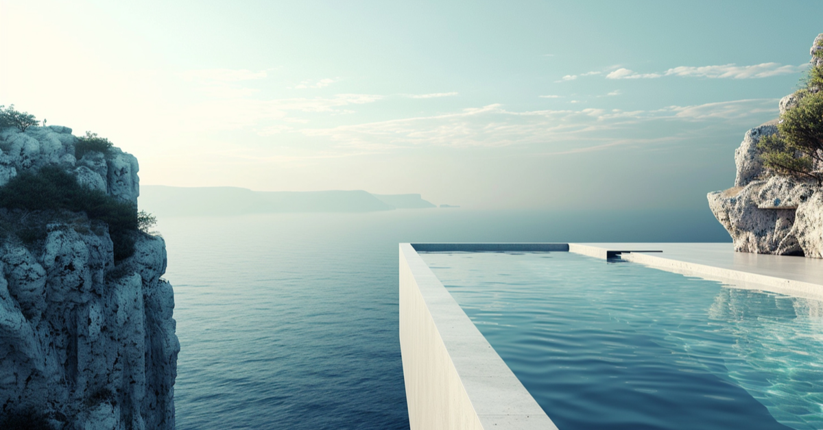 A modern infinity pool
