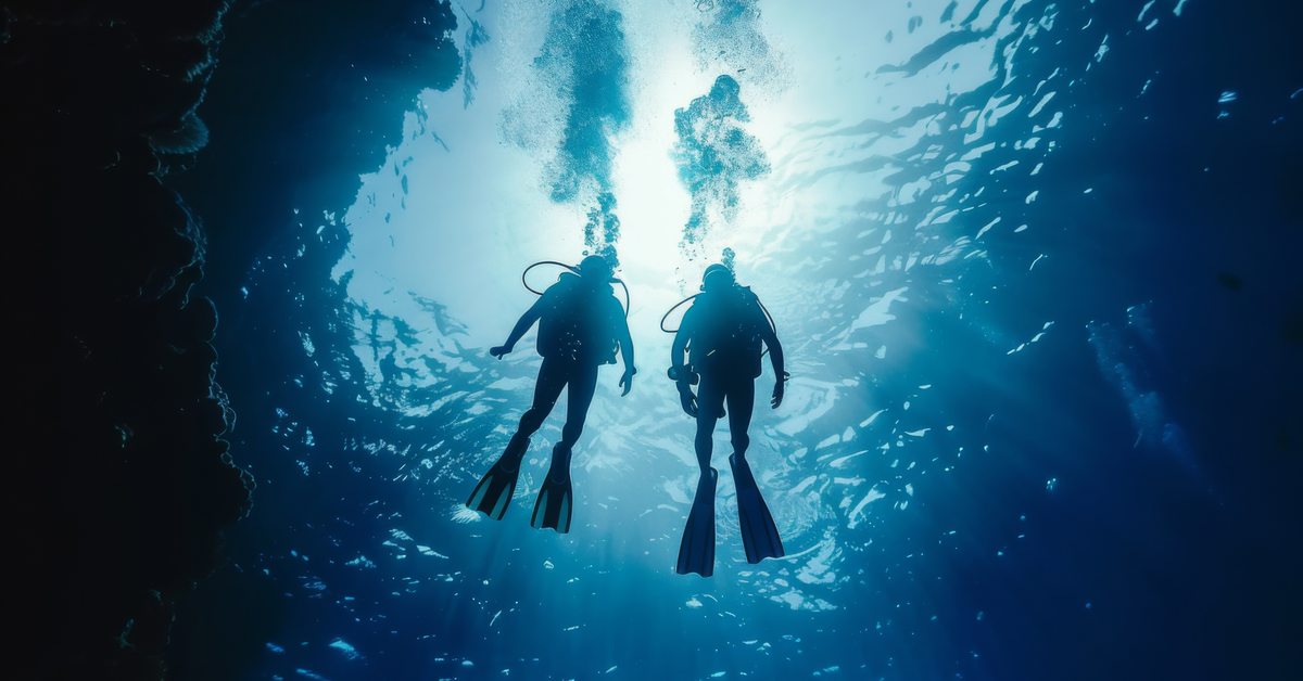 Underwater scuba diving
