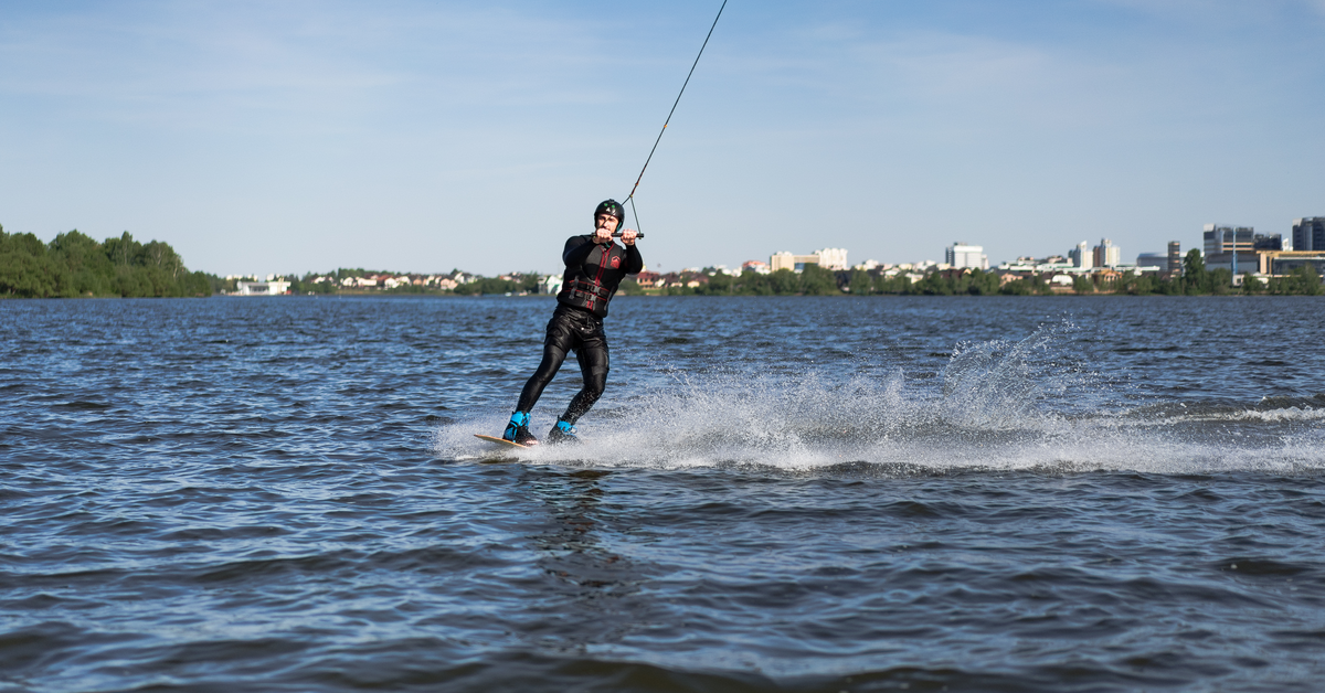 Wakeboarding at the wake park