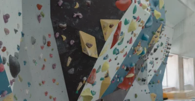 An indoor wall climbing spot in Abu Dhabi