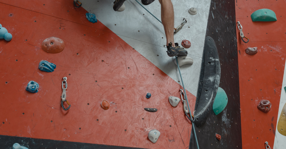 A person doing wall climbing in Abu Dhabi