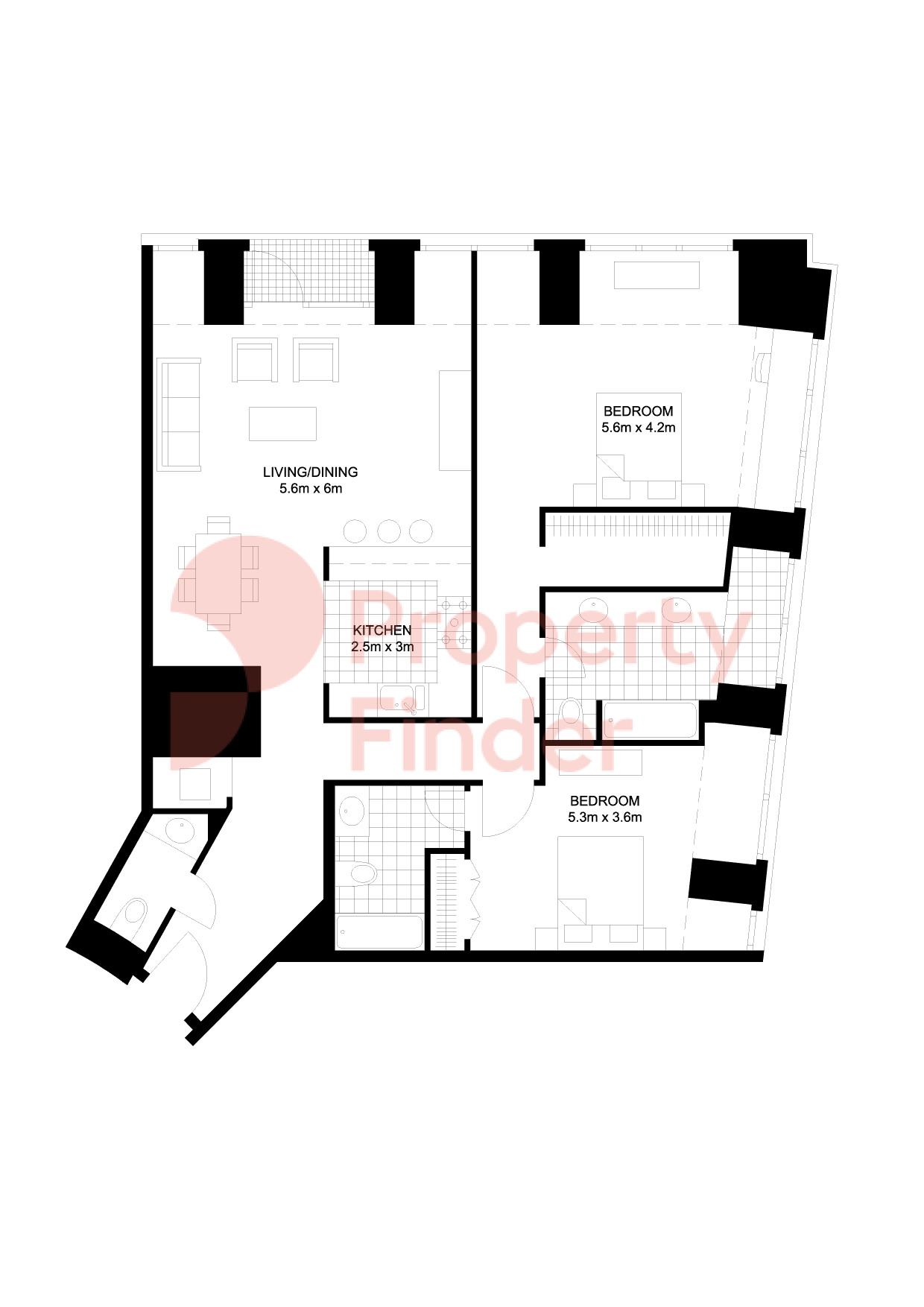 Rent in Cayan Tower Large Layout White Goods Inc Available Now