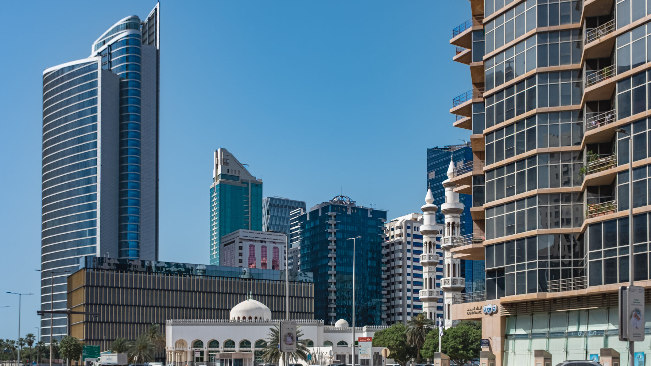 Abu Dhabi downtown financial center skyline, representing one potential real estate market to choose from.