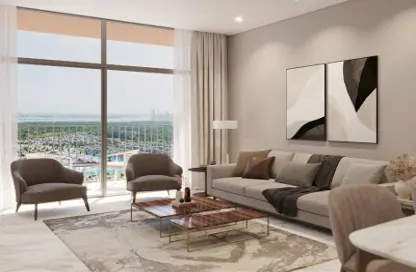 Living Room image for: Apartment - 1 Bedroom - 1 Bathroom for sale in 330 Riverside Crescent - Sobha Hartland II - Mohammed Bin Rashid City - Dubai, Image 1