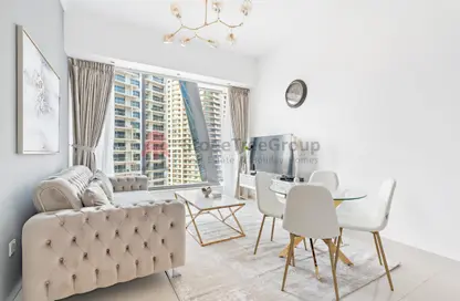 Living / Dining Room image for: Apartment - 1 Bedroom - 1 Bathroom for rent in Silverene Tower B - Silverene - Dubai Marina - Dubai, Image 1